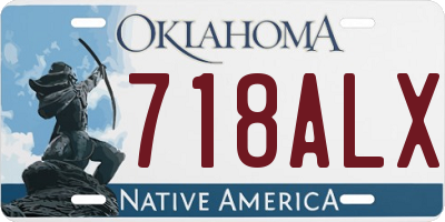OK license plate 718ALX