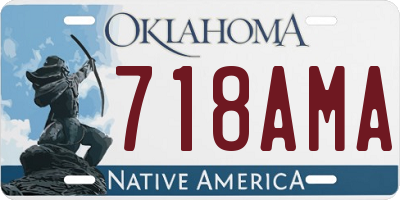 OK license plate 718AMA