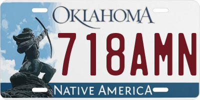 OK license plate 718AMN