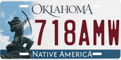 OK license plate 718AMW