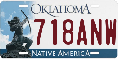 OK license plate 718ANW
