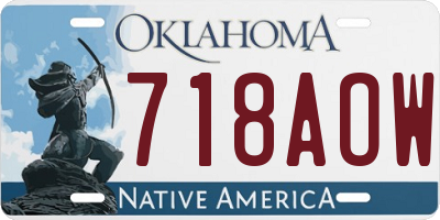 OK license plate 718AOW