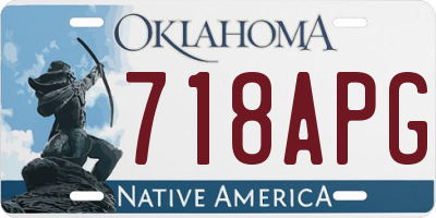 OK license plate 718APG