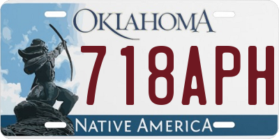 OK license plate 718APH