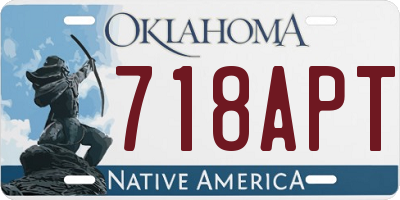 OK license plate 718APT