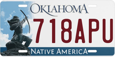 OK license plate 718APU