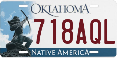 OK license plate 718AQL