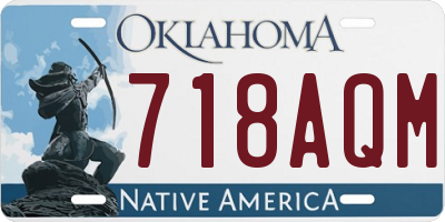 OK license plate 718AQM
