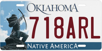 OK license plate 718ARL