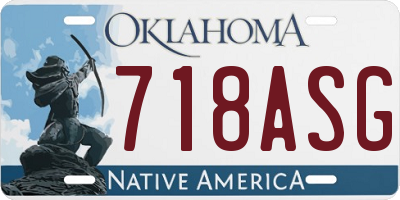 OK license plate 718ASG