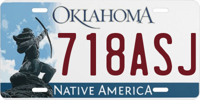 OK license plate 718ASJ
