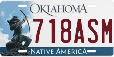 OK license plate 718ASM