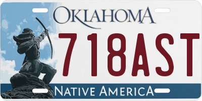 OK license plate 718AST