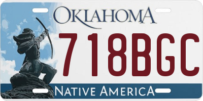 OK license plate 718BGC