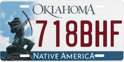 OK license plate 718BHF