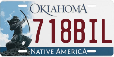 OK license plate 718BIL