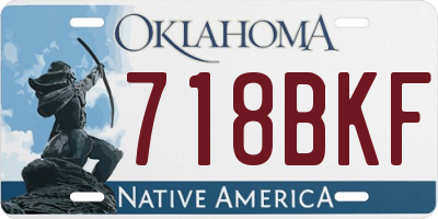 OK license plate 718BKF