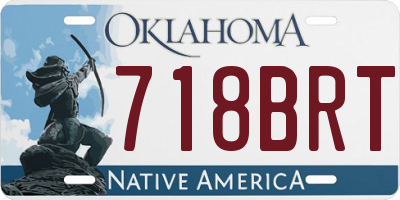OK license plate 718BRT