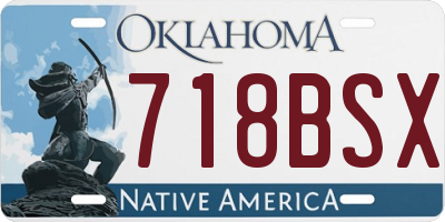 OK license plate 718BSX