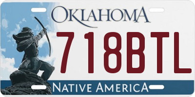 OK license plate 718BTL