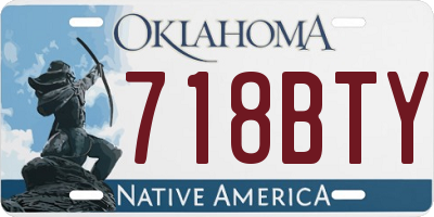 OK license plate 718BTY