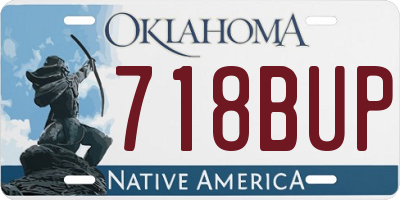 OK license plate 718BUP