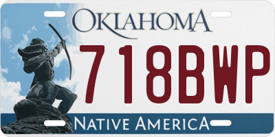 OK license plate 718BWP
