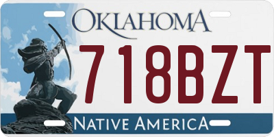OK license plate 718BZT