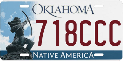 OK license plate 718CCC