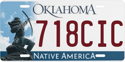 OK license plate 718CIC