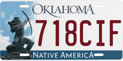 OK license plate 718CIF