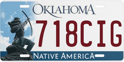 OK license plate 718CIG
