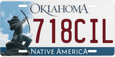 OK license plate 718CIL