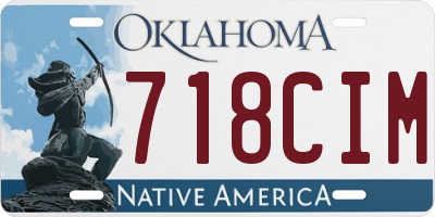 OK license plate 718CIM