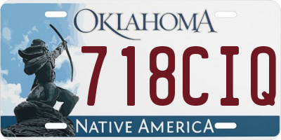OK license plate 718CIQ