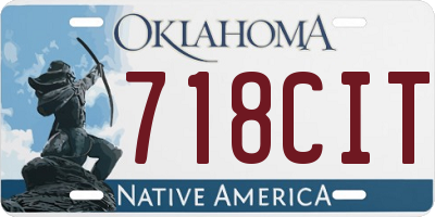 OK license plate 718CIT