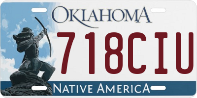 OK license plate 718CIU