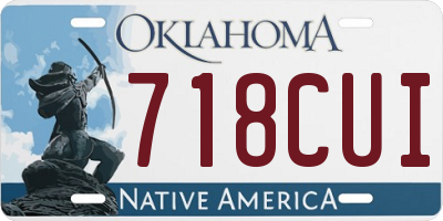OK license plate 718CUI