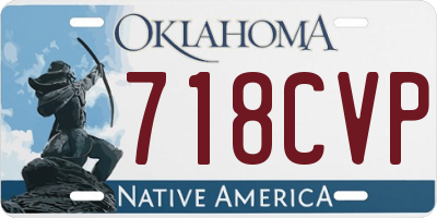 OK license plate 718CVP