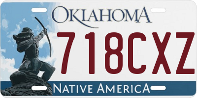 OK license plate 718CXZ