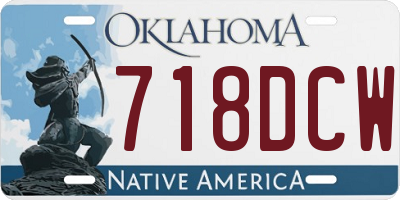 OK license plate 718DCW