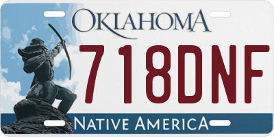 OK license plate 718DNF