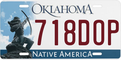 OK license plate 718DOP