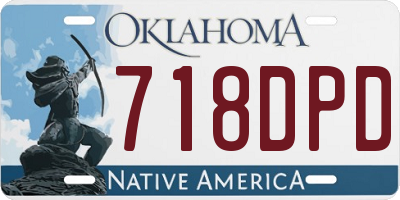 OK license plate 718DPD