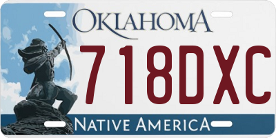 OK license plate 718DXC