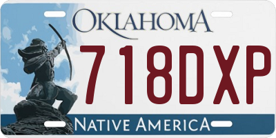 OK license plate 718DXP