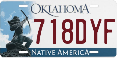 OK license plate 718DYF