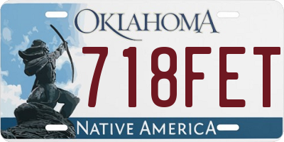OK license plate 718FET