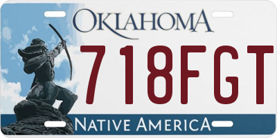 OK license plate 718FGT