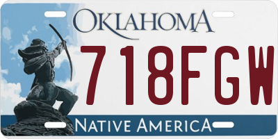 OK license plate 718FGW